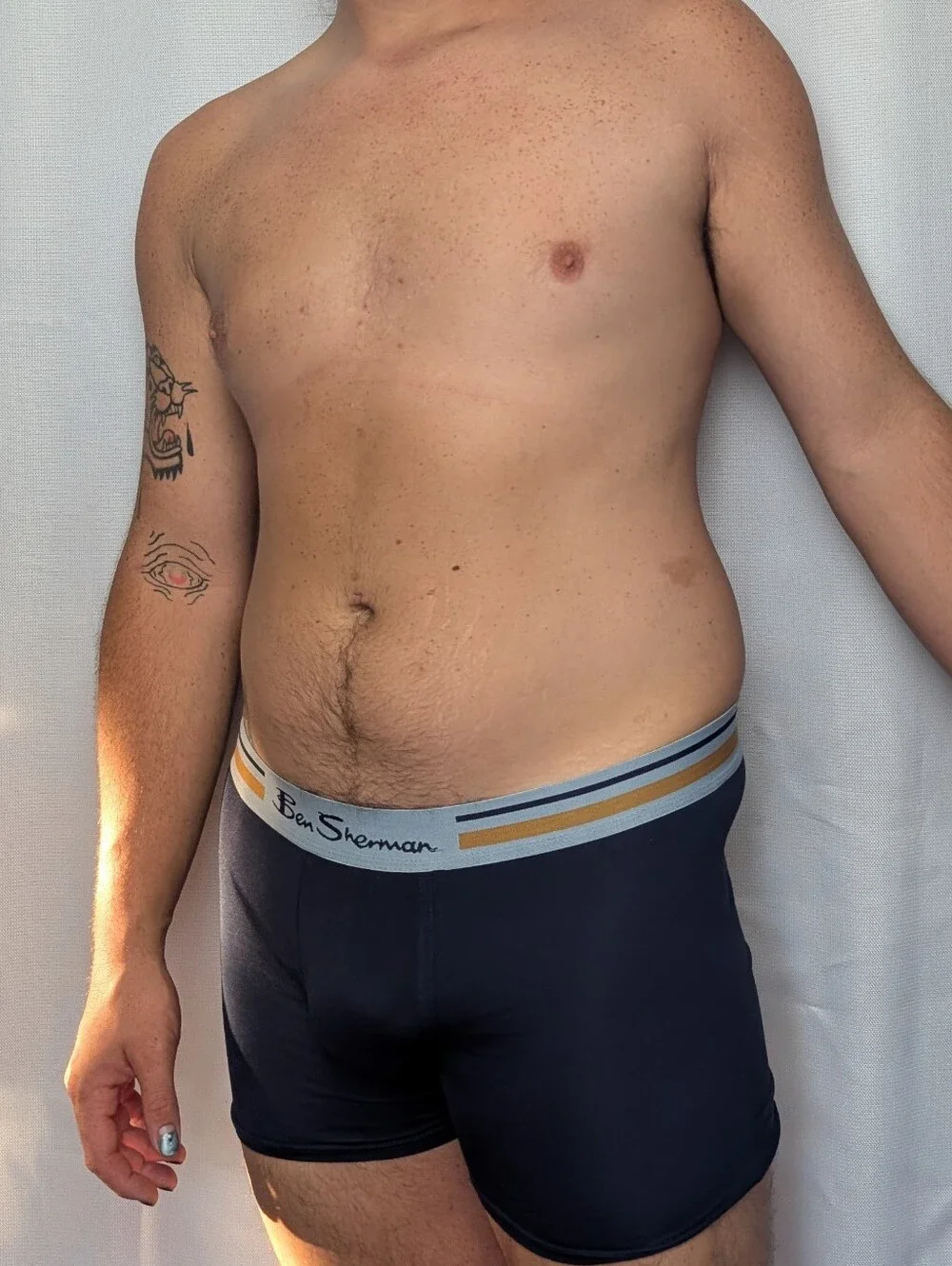 The Original Ben Sherman Super Soft Polyester Spandex Navy Blue Boxer Briefs Xl